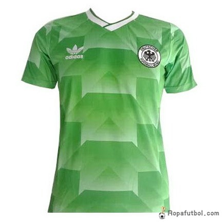 Camiseta Alemania Replica Segunda Ropa Retro 1988 Verde